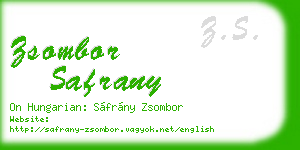 zsombor safrany business card