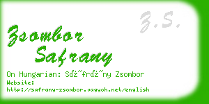 zsombor safrany business card